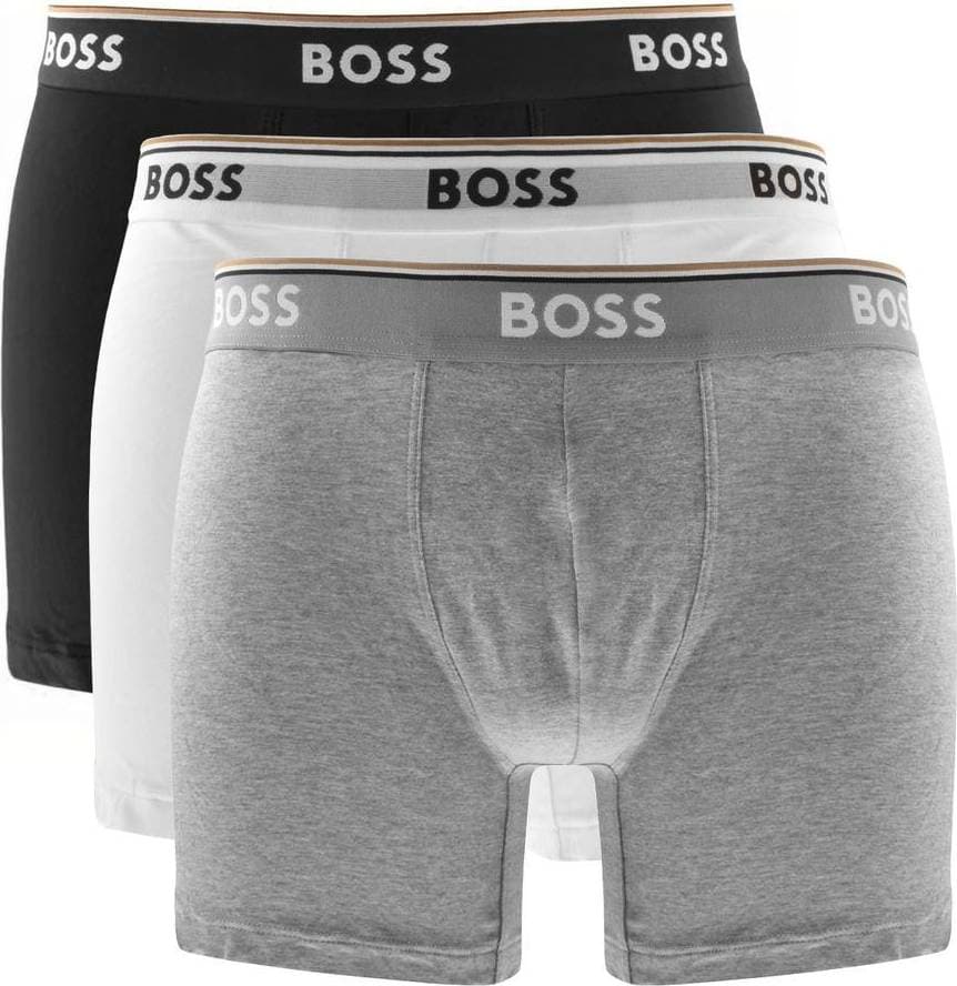 HUGO BOSS Power Boxer Briefs 3-pack - White/Grey/Black