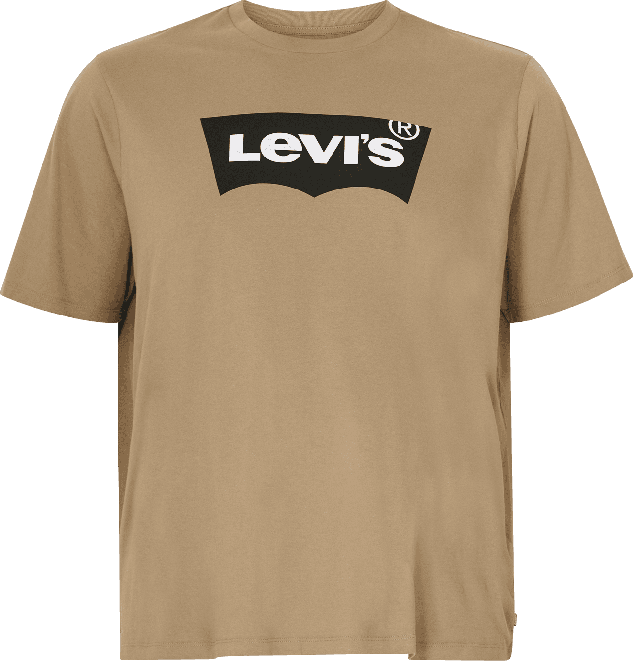 Levi's Big & Tall – Ljusbrun t-shirt med bågformad logga-Brun/a
