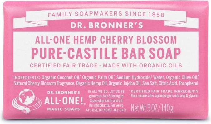 Dr. Bronners Pure Castile Bar Soap Cherry Blossom 140g