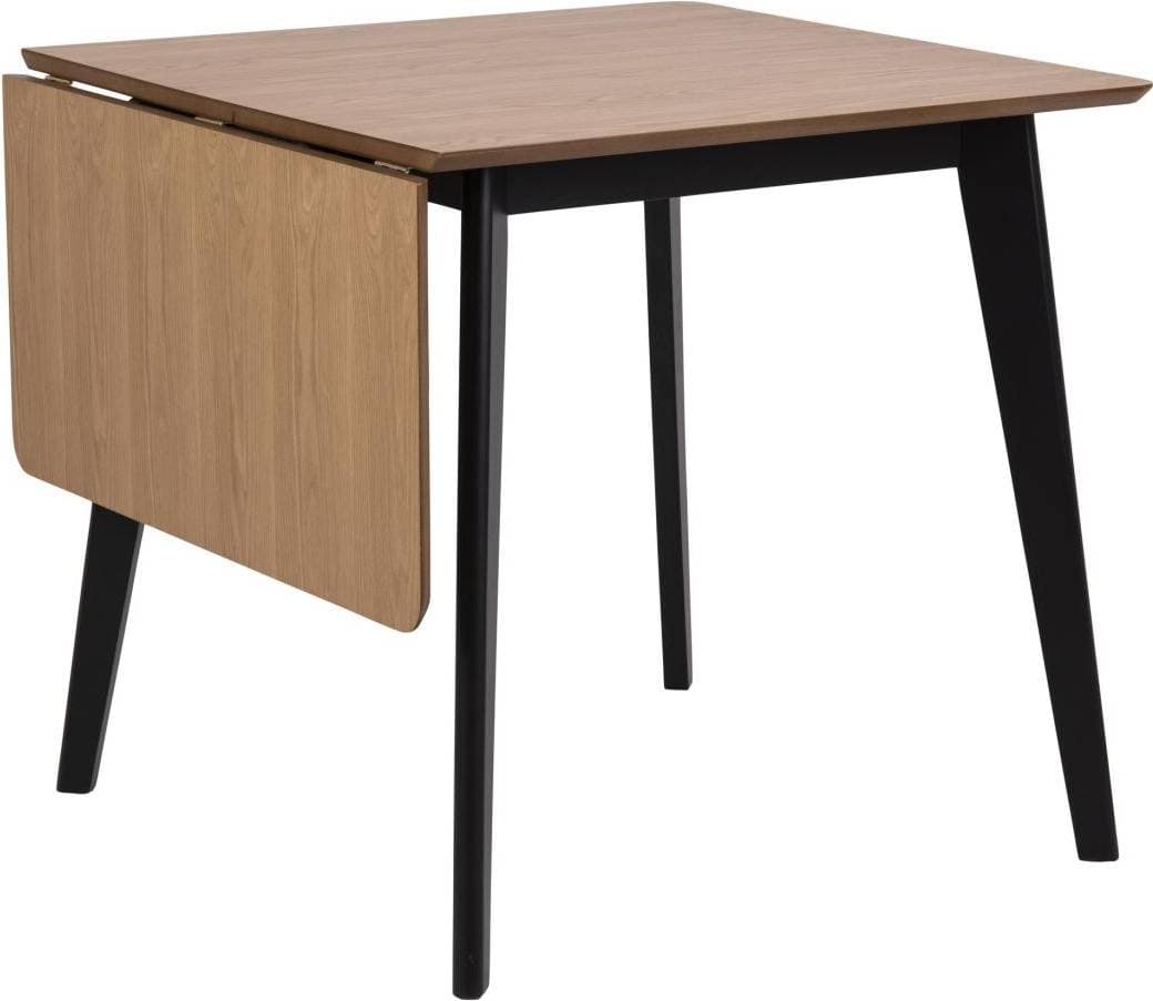 BRIXX LIVING Celtik 120 cm Kvadratisk Alba Matbord 80x80 Ek Svart Matbord 80x120cm