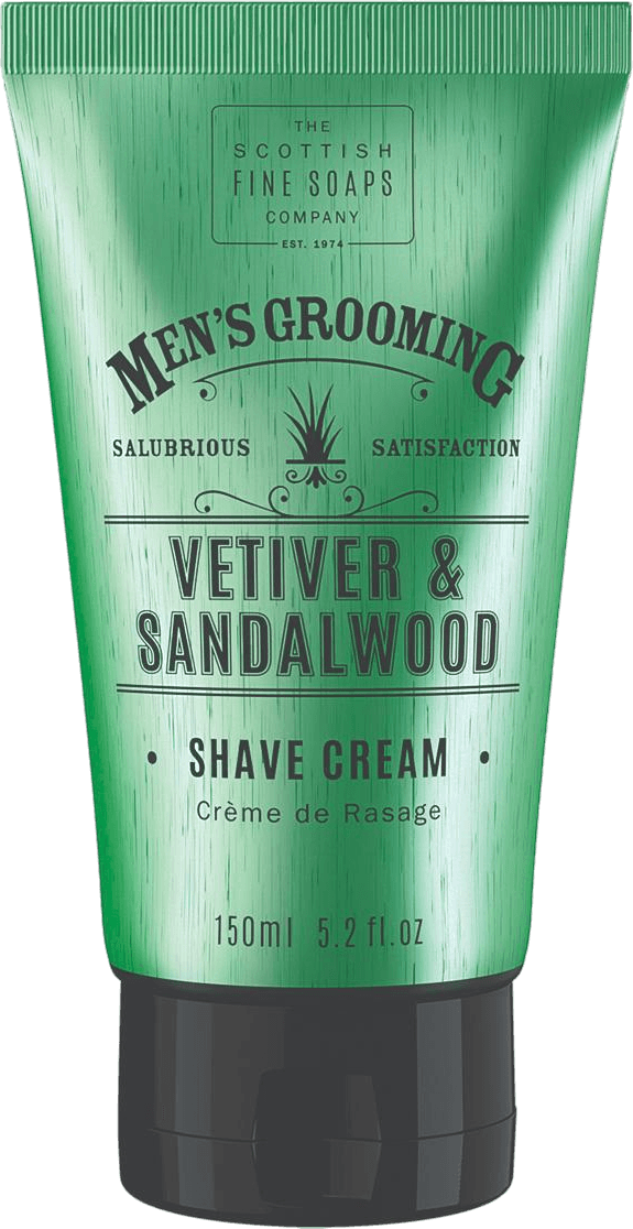 Scottish Fine Soaps Shave Cream Vetiver & Sandalwood 150ml