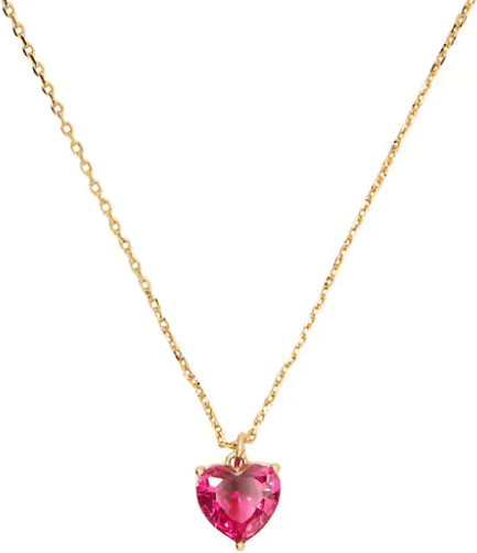 Kate Spade My Love July Heart Pendant Necklace - Gold/Pink