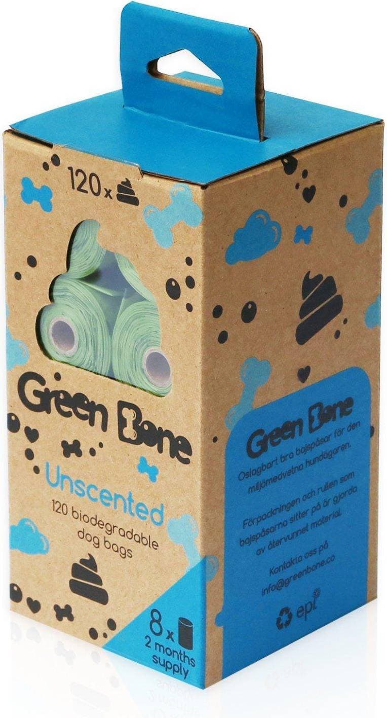 Green Bone Bone Bajspåsar Oparfymerad Refill (120-pack)
