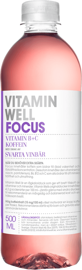 Vitamin Well Focus Blackcurrant 500ml 1 st