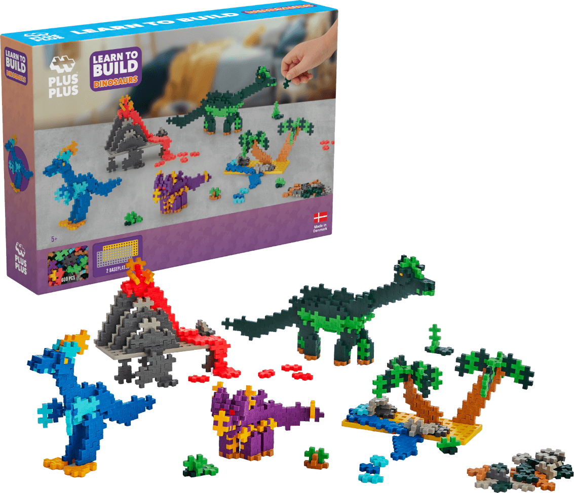 Plus Plus Learn to Build Dinosaurs 600pcs
