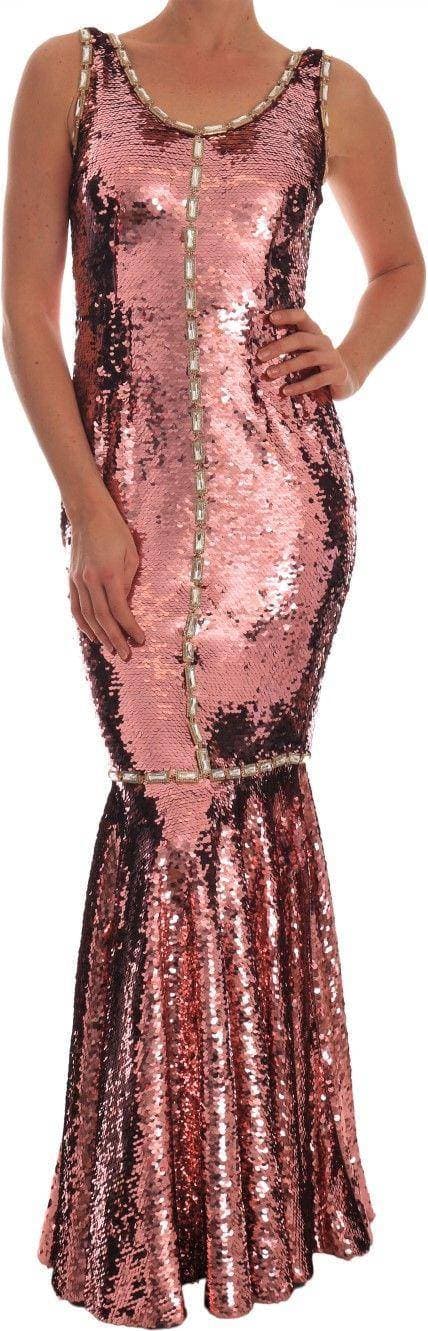 Dolce & Gabbana Sequined Sheath Crystal Dress