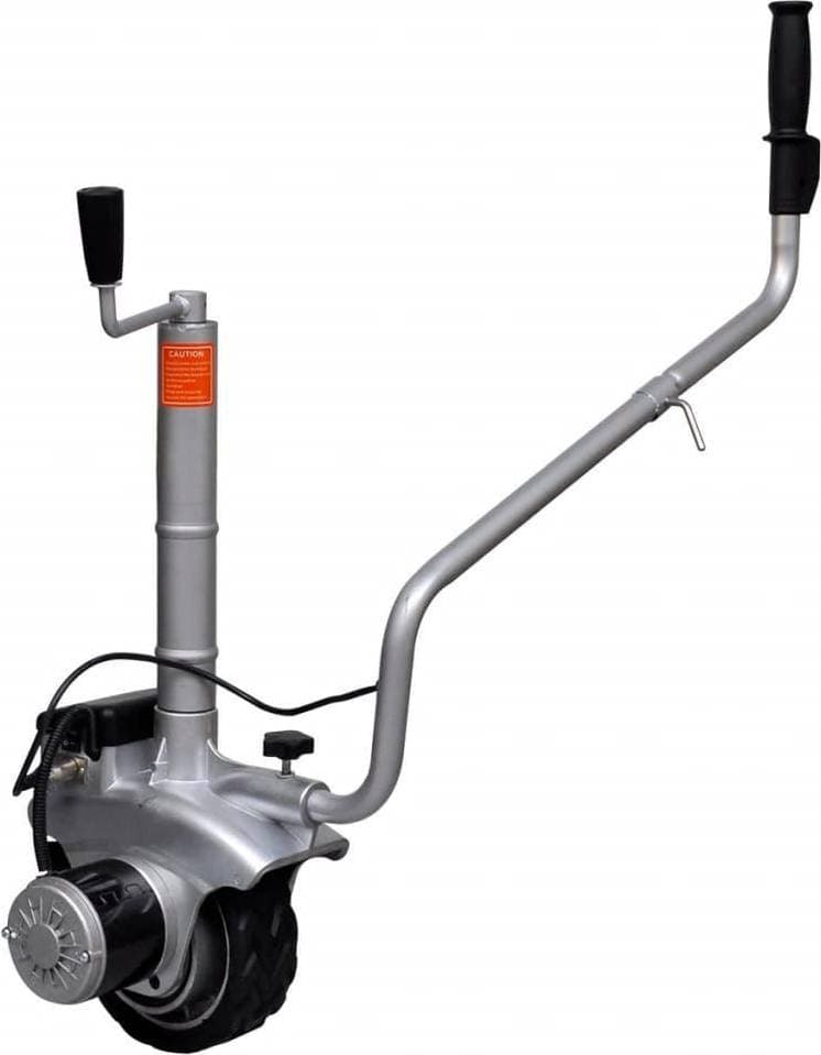 vidaXL Motoriserat stödhjul trailer aluminium 12 V 350 W