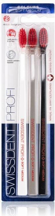 Swissdent Profi Soft-Medium Toothbrush 3-pack