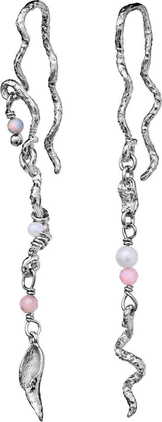 Maanesten Elisa Earrings - Silver/Opal/Aquamarine/Pearls