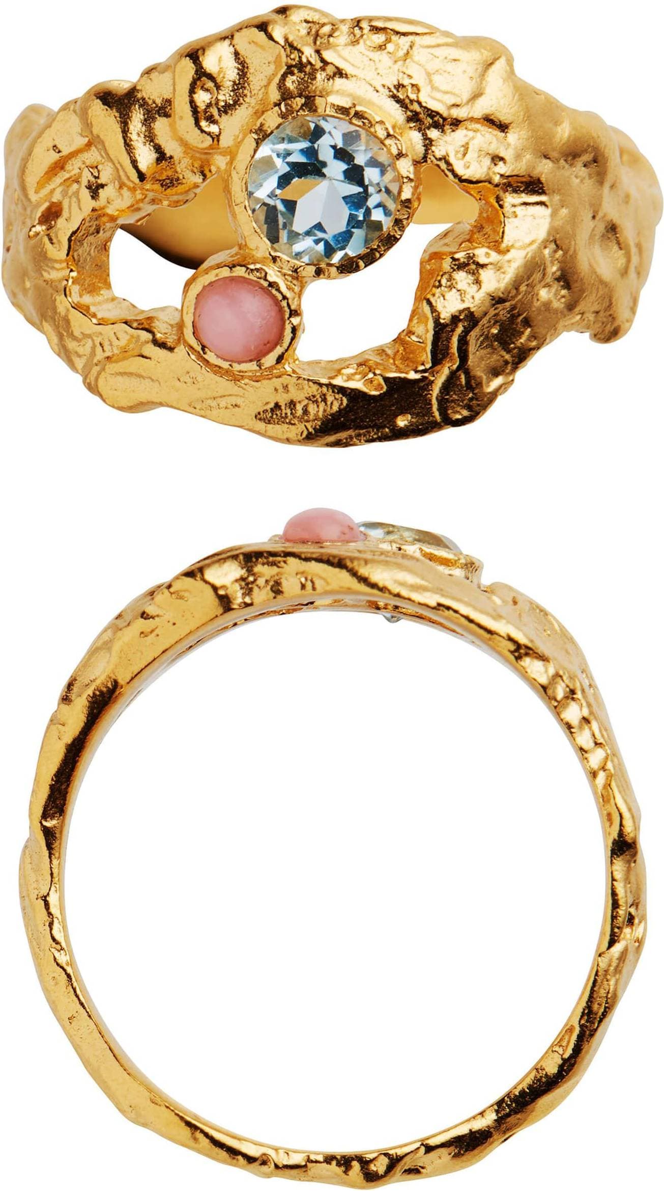 Stine A My Love Rock Ring With Topas/Pink Opal