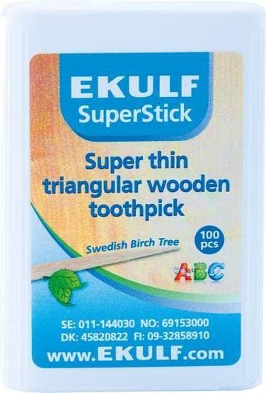 Ekulf SuperStick dubbeländad trä 100 st