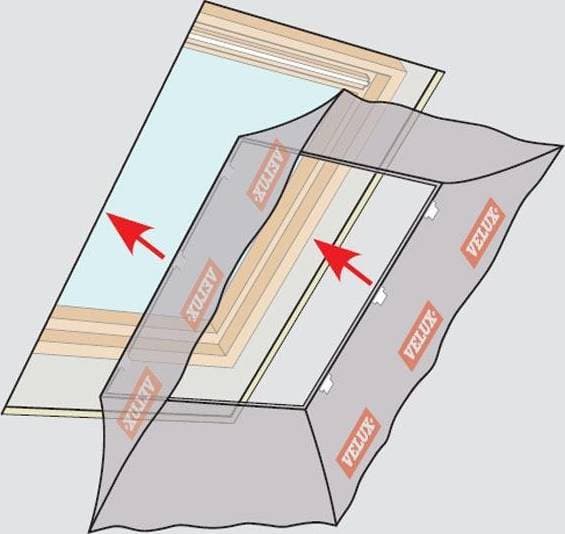 Velux Dampspærrekrave BBX SK08 Aluminium Takfönster 3-glasfönster