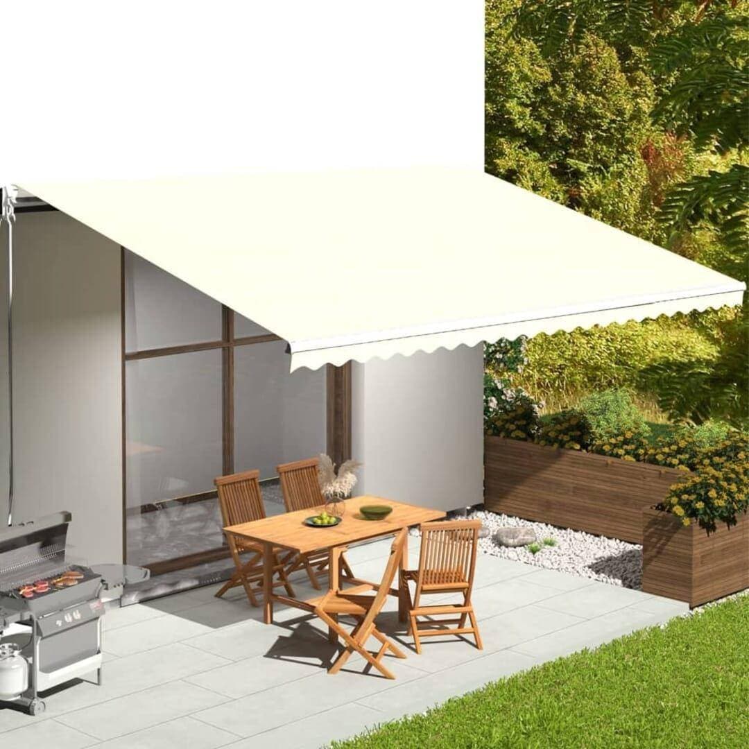 vidaXL Markisväv gräddvit 6x3,5 m - Grå
