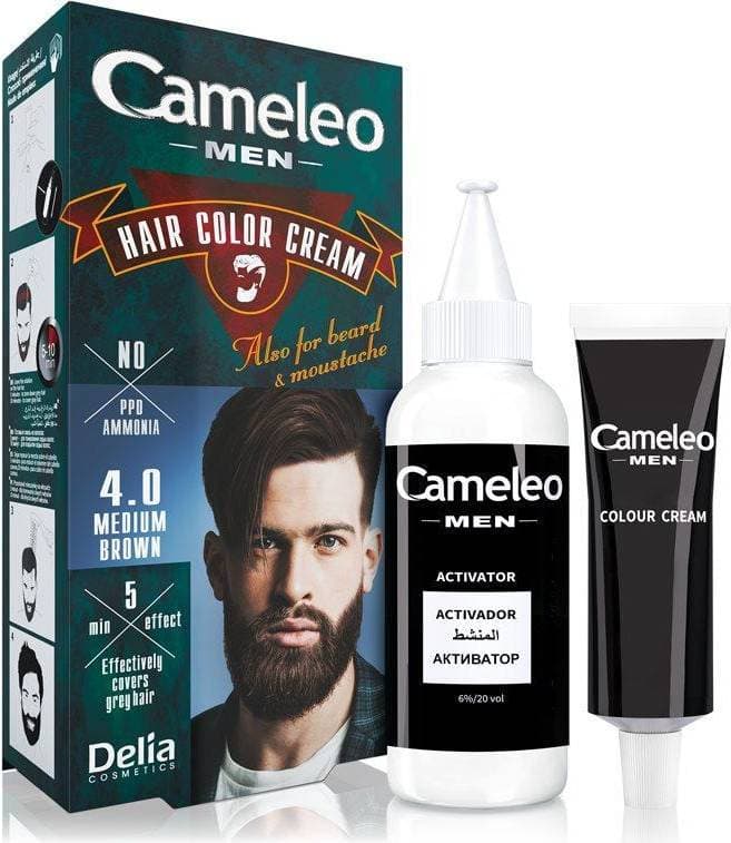 Delia Cameleo Men Hair, beard and mustache coloring cream No. 4.0 medium brown 30ml