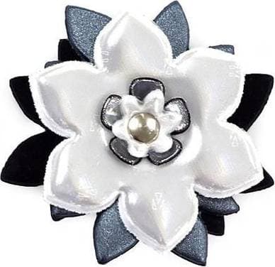 Glimmis Reflex Brooch - White/Black