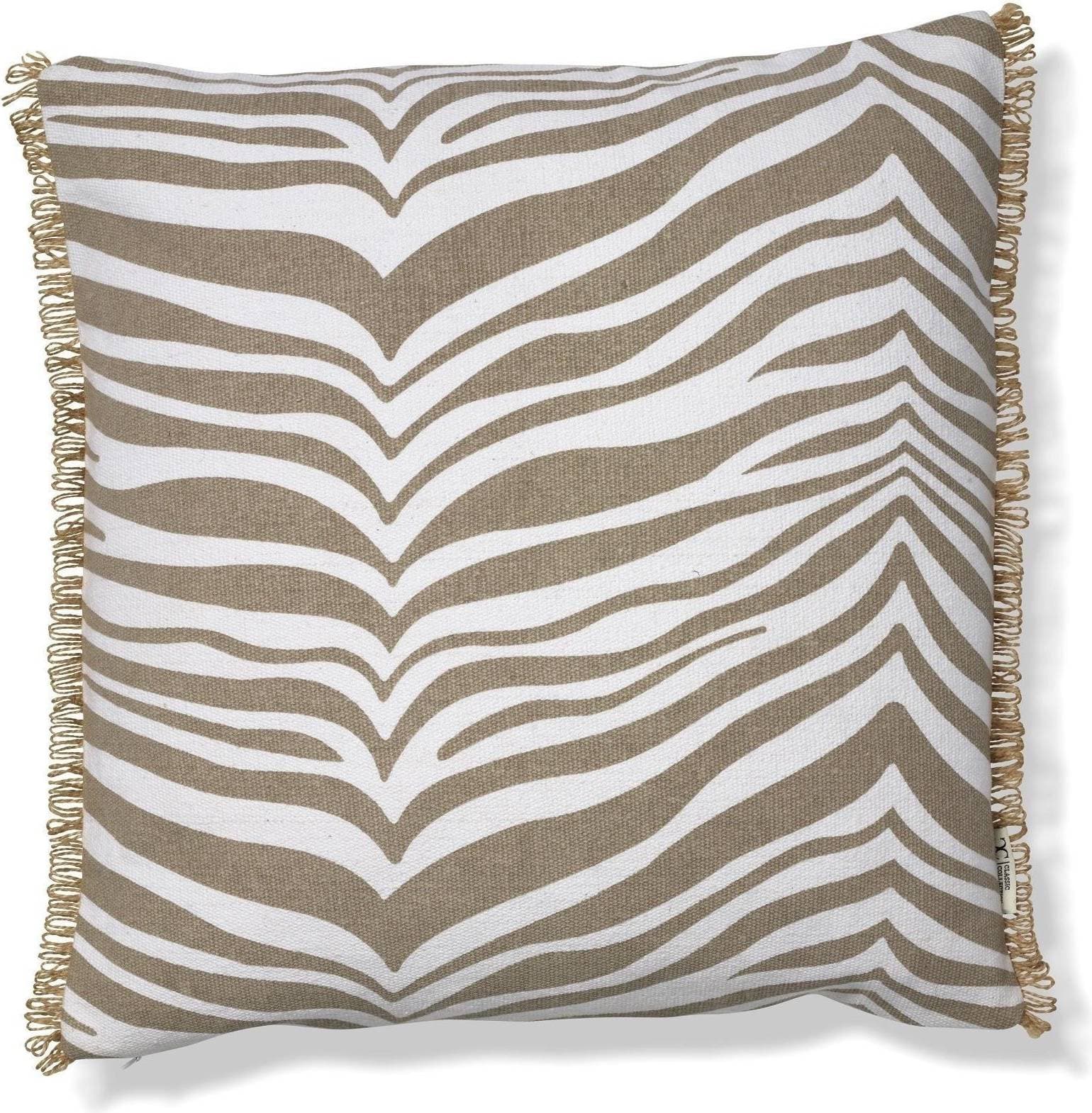 Classic Collection Zebra Simply Komplett dekorationskudde Natur, Vit, Beige (50x50cm)