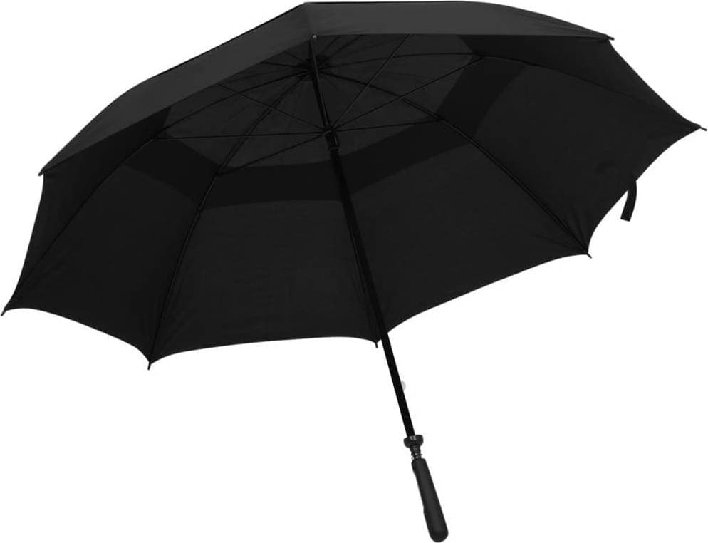 vidaXL Paraply svart 130cm