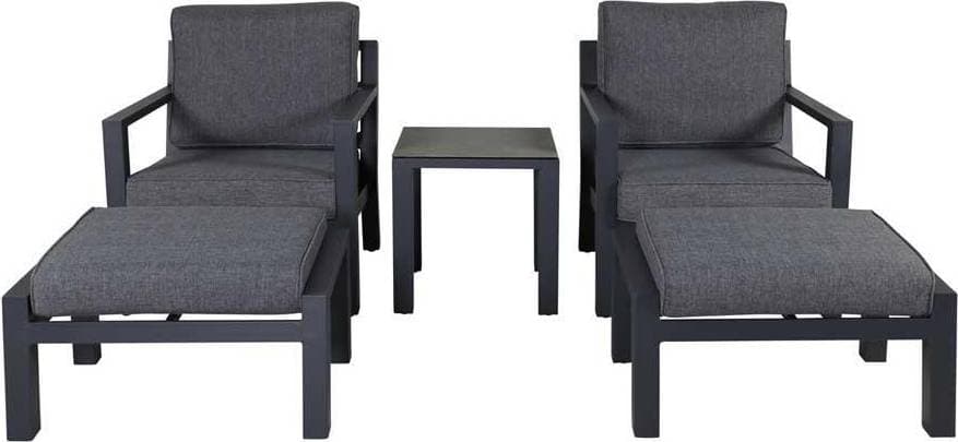 Venture Design Barcelona Loungeset, 1 Bord inkl. 2 Stolar