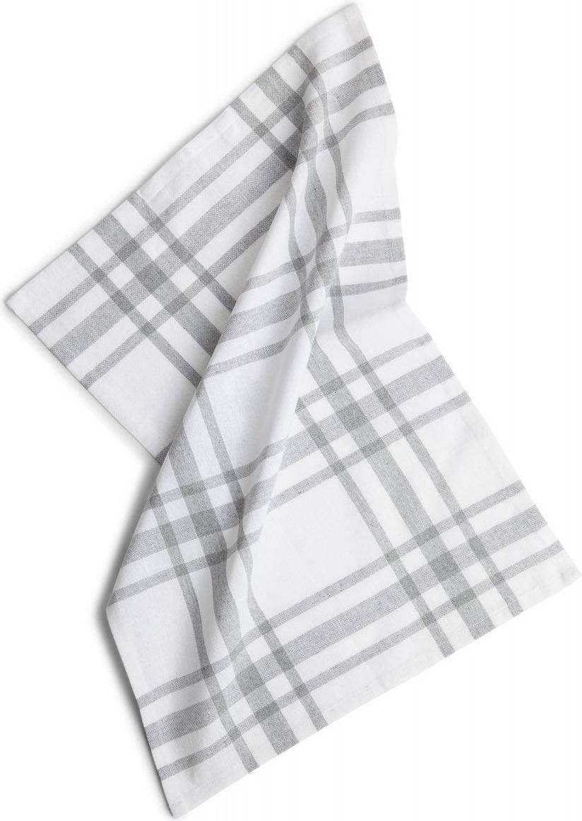 Kosta Linnewäfveri Checkered Kökshandduk Grå (60x40cm)