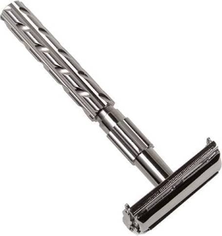 Parker Shaving Gunmetal Handle Butterfly Open Safety Razor