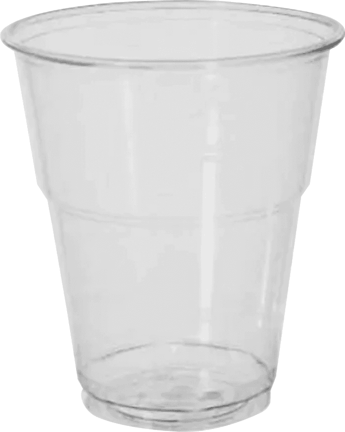 Plastglas 30 cl Bioware H110 mm Ø95 mm Bionedbrydelig PLA Klar,50 stk/ps (50 stk