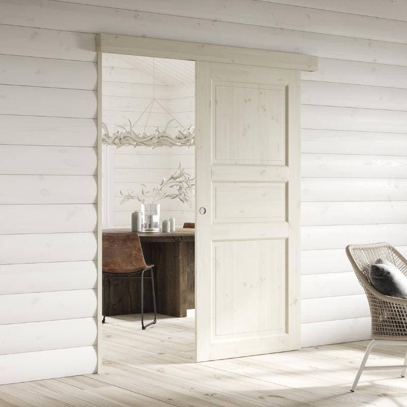 Swedoor Kornisch utanpåliggande skjutdörr NCS S Skjutdörr S 0502-Y (x204cm)