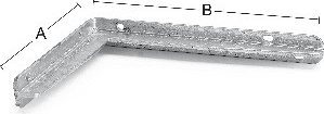 Habo hyldeknægt T-profil galvaniseret 300 550