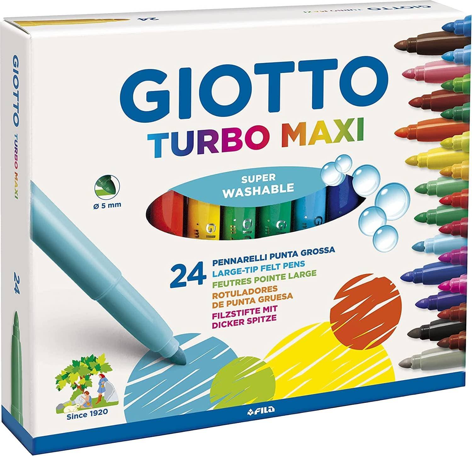 Fila Giotto Turbo Maxi Felt Tip Pens 24-pack
