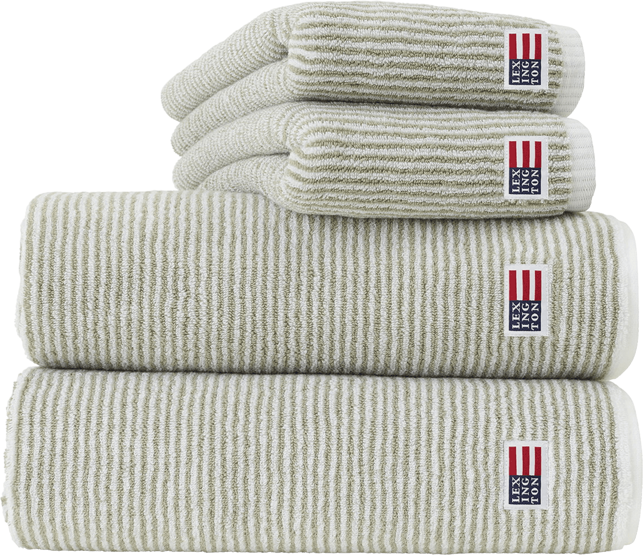 Lexington Original Striped Badlakan Grön, Vit (130x70cm)