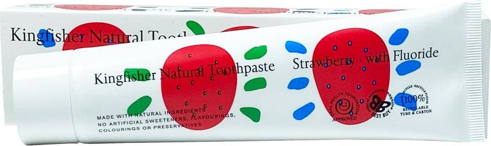 Kingfisher Natural Children's Toothpaste Strawberry with Flour 100ml