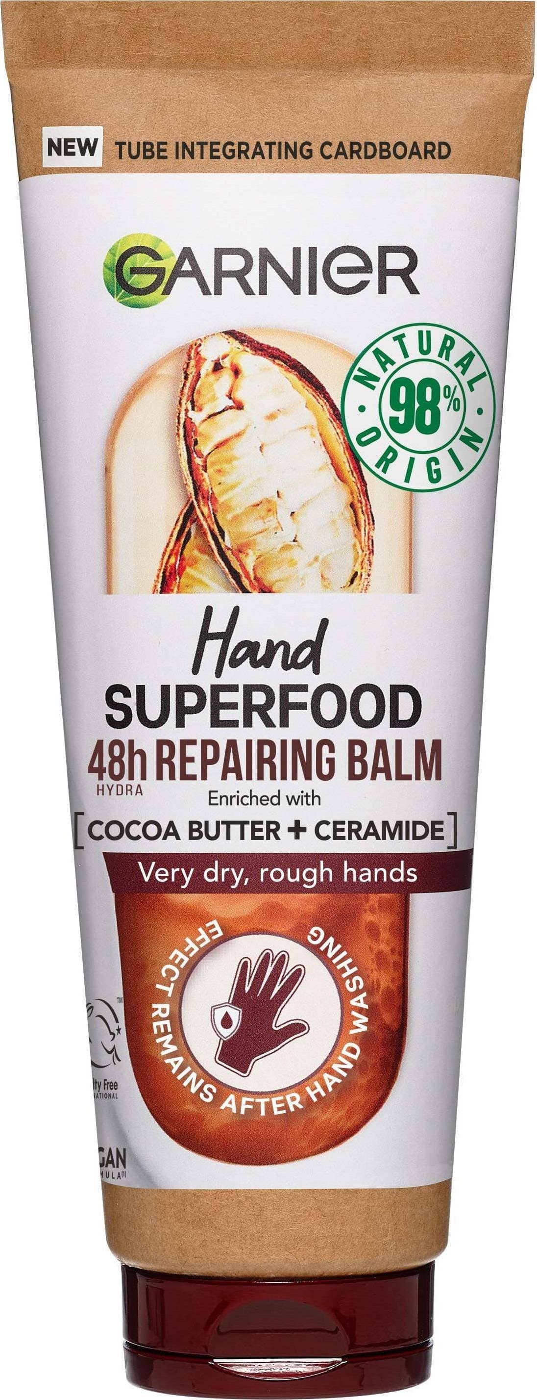 Garnier Hand Superfood, Repairing Hand Cream, with Cocoa and Ceramide, Hand Cream 75ml