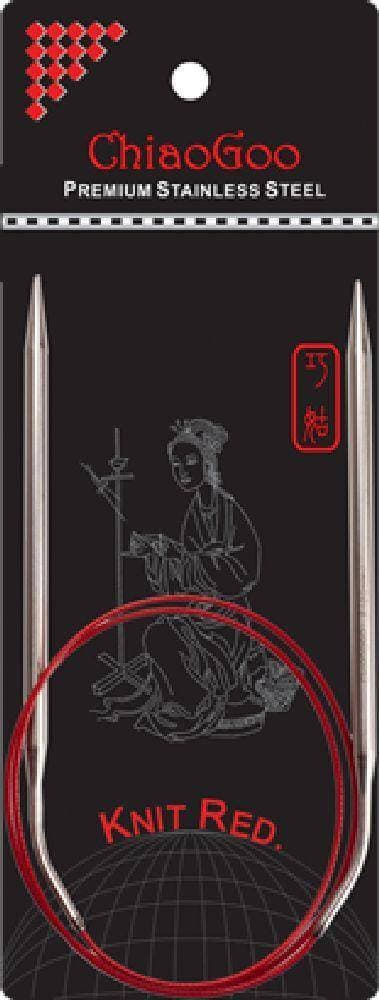 ChiaoGoo RED Lace 32" Stainless Circular Knitting Needles 9 mm