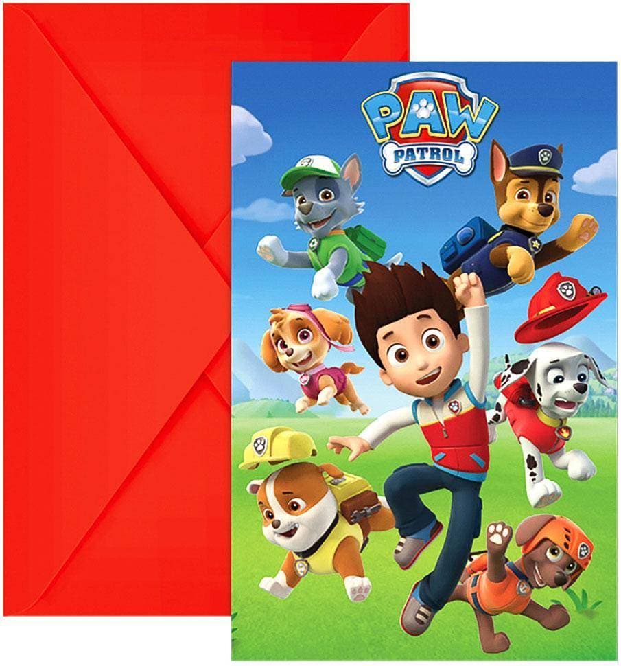 Paw Patrol Invitation Card The Movie Skye 6-pack