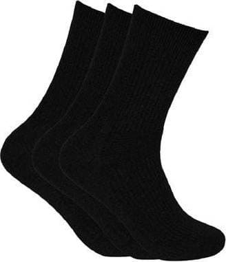 Walking Ankelsockor lös resår svart 3-pack