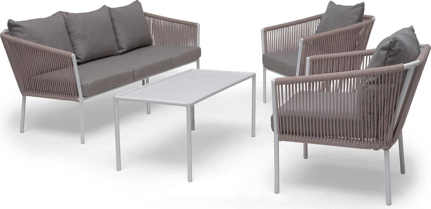 Hillerstorp Soffgrupp Lersund vit/beige Loungeset