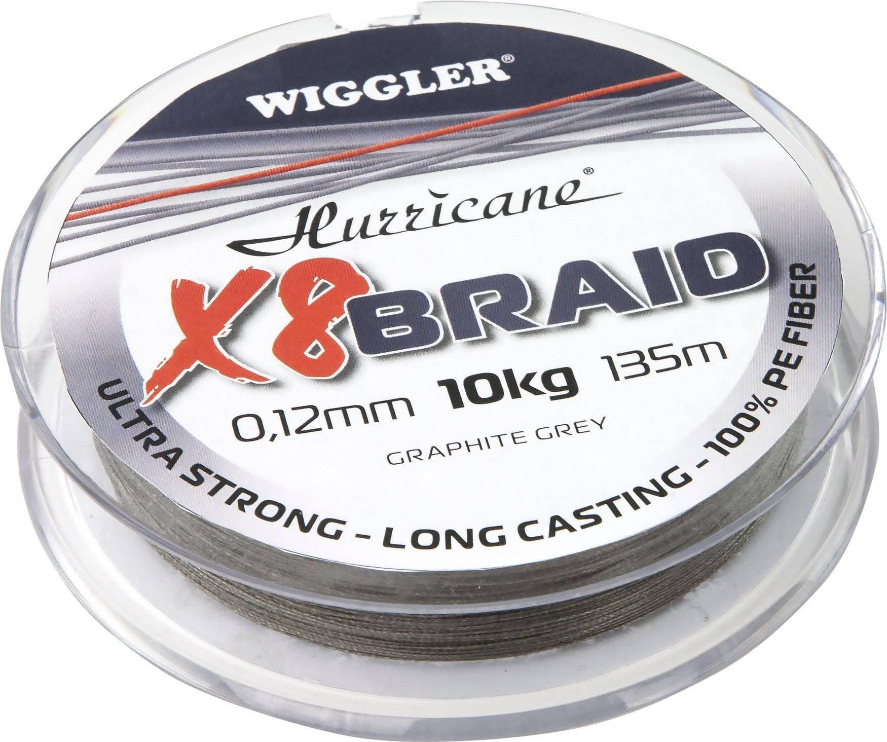 Hurricane X8 Braid Grey 135m: 0,12mm (brottstyrka 10kg)