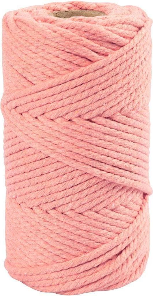 Creativ Company Makramégarn, L: 55 m, Dia. 4 mm, rosa, 330 g/ 1 rl