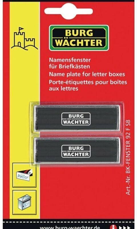 BURG WÄCHTER 18661 BK 92 F SB Namnfönster Plast Transparent