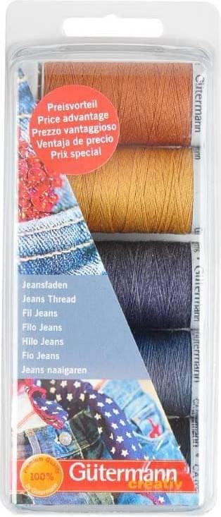 Gutermann Trådsæt Jeans 100-200m Ass Farver 5 stk