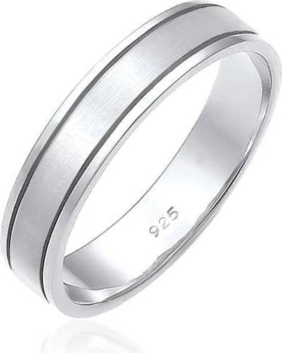 Elli Kvinnor Premium 925 Sterling Silver Kärlek Grundläggande Förlovningsring Par Silver, S, colore: SILVER, cod. 0611831317_60