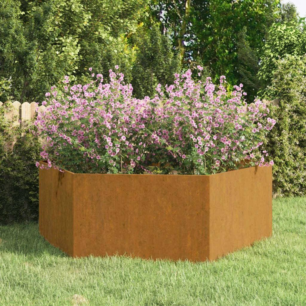 vidaXL Odlingslåda Rostfärgad 138x120x45 cm Rosttrögt Stål