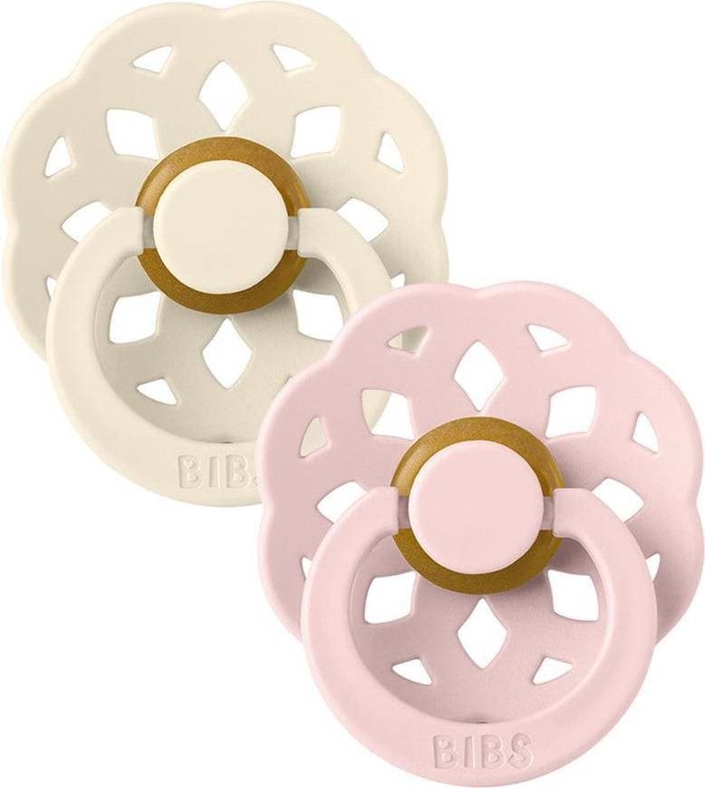 Bibs Boheme Latex Pacifier Size 2 6-18m 2-pack Ivory/Blossom
