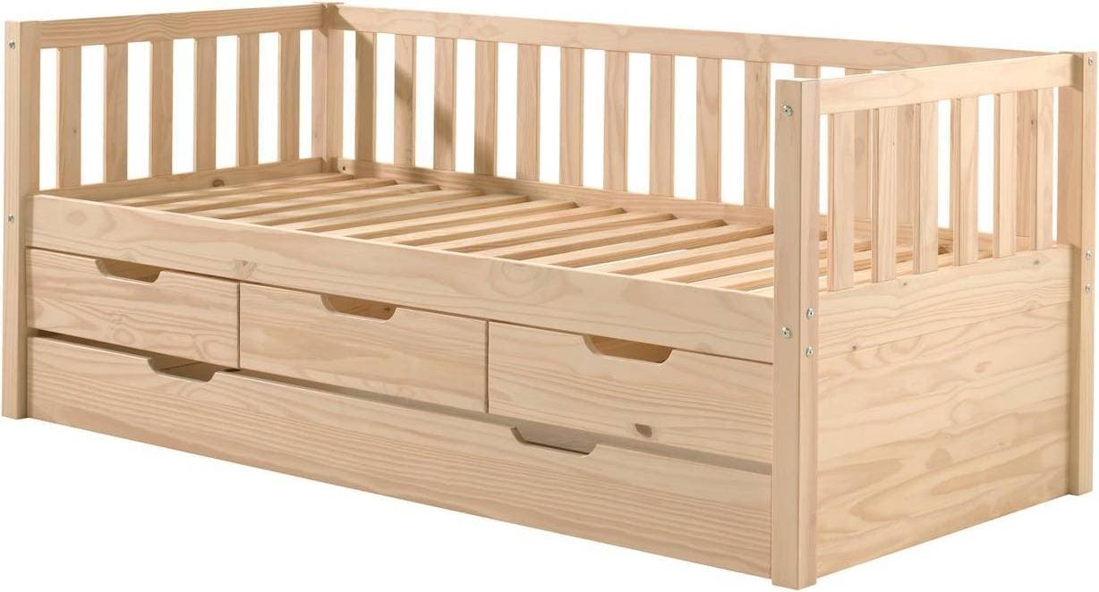 Vipack Fritz Kaptenssäng Med Lådor Och Extrasäng Milky Pine