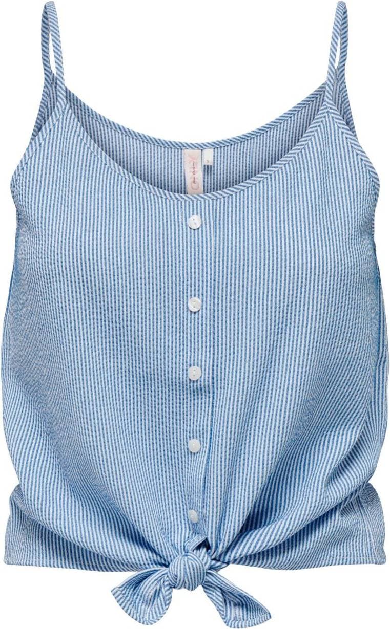 Only Regular Fit V-Neck Top - Blue