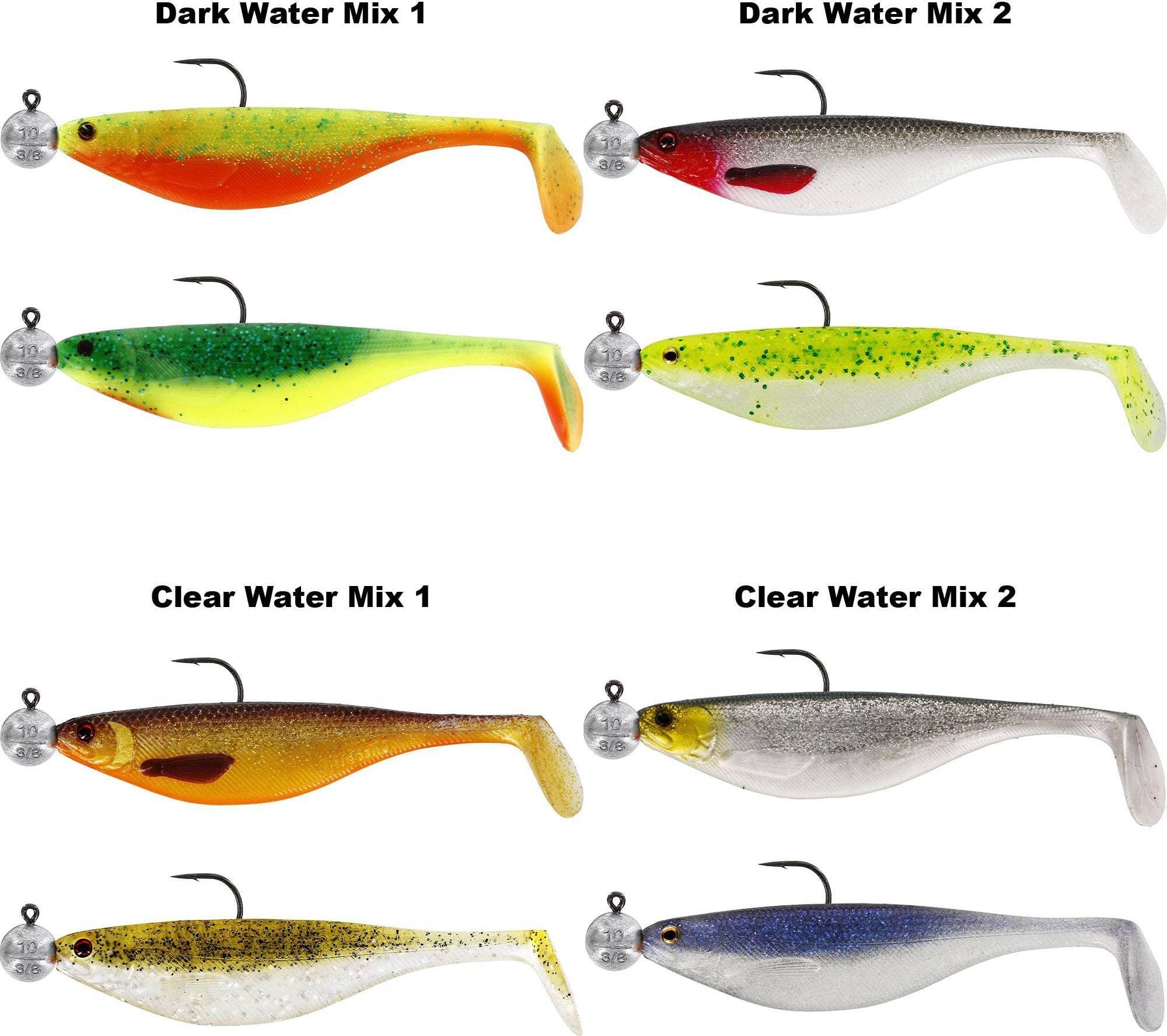 Westin ShadTeez 7cm R 'N R 5g #2/0 2-pack Dark Water Mix 1