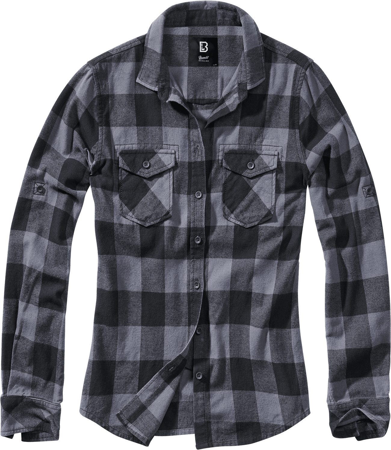 Brandit Flanellskjorta av Amy Flanell Checkshirt Dam svart/gr