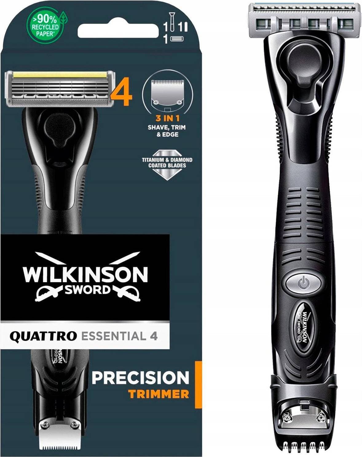 Wilkinson Sword Quattro Precision Trimmer Rakhyvel utbyteshuvuden 1 st