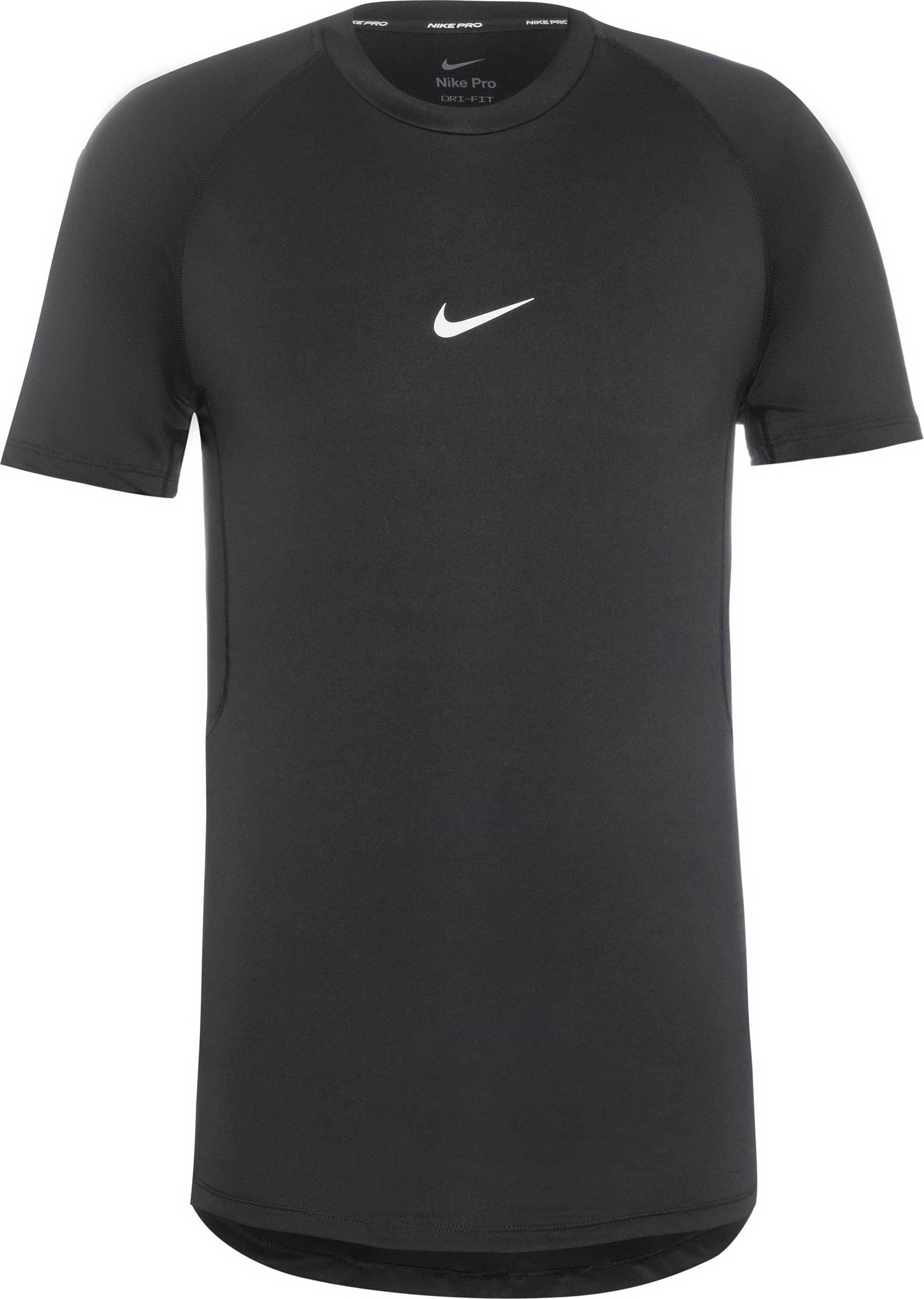 Nike Pro Men's Dri-FIT Tight Short Sleeve Fitness Top - Black/White