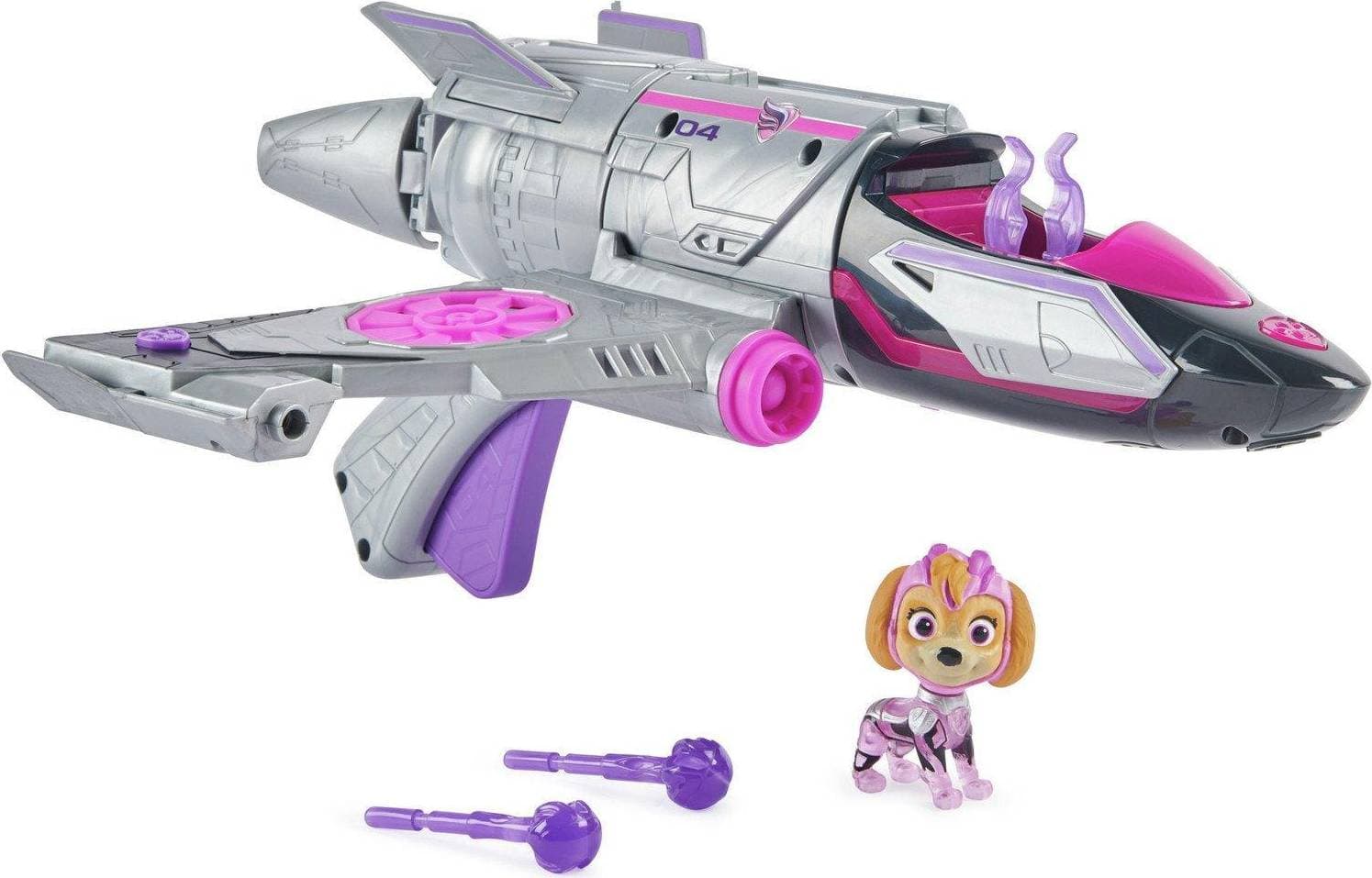Spin Master Paw Patrol The Mighty Movie Transforming Rescue Jet with Skye Mighty Pups