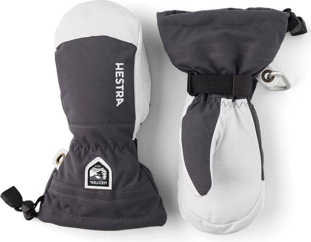 Hestra Jr Army Leather Heli Ski - Grey (30561-350)